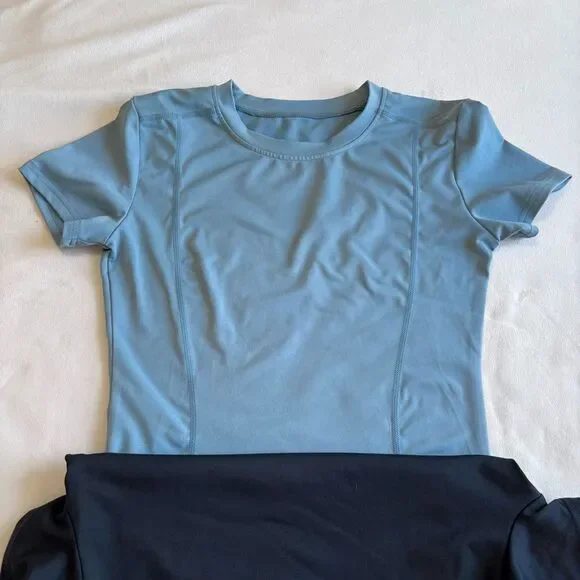 Loovoo Women Workout Shirts Pack Athletic Compression Tee - Picture 5 of 5